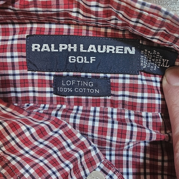 Ralph Lauren Golf Lofton Button-Down Plaid Shirt XL 100% Cotton. Preppy - Picture 8 of 8